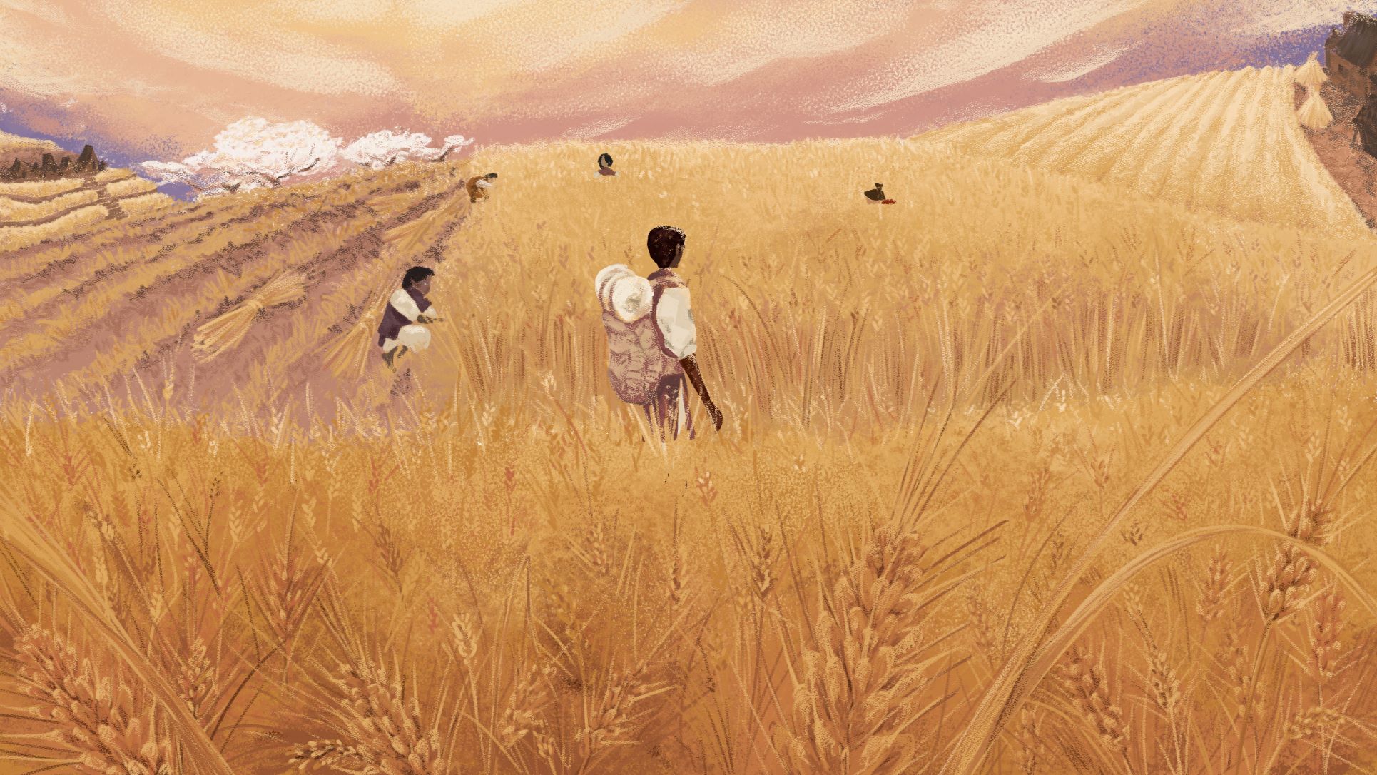 Wheat Fields in Karhide - Key Location Illustration